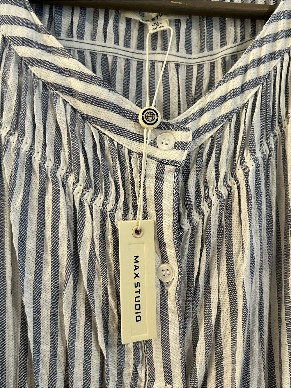 Max Studio Striped Jumpsuit White Blue Size XL - Picture 4 of 12
